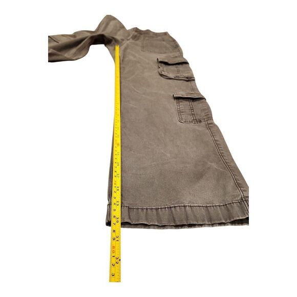 Hollister Cargo Pants Women Sz 00R (W24R) Ultra High Rise Baggy Gray Y2K Style - Picture 6 of 9